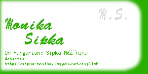 monika sipka business card